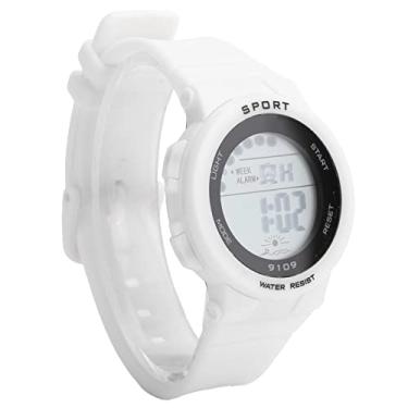 Imagem de Relógio digital, relógios esportivos infantis luz luminosa à prova d'água para meninos para meninas para a escola para casa(9109 branco)