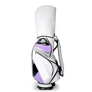 Imagem de Yajun Bolsa feminina de viagem de golfe de alta capacidade, organizadora, moderna, impermeável, para carregar bolsas, 13 tacos, roxa