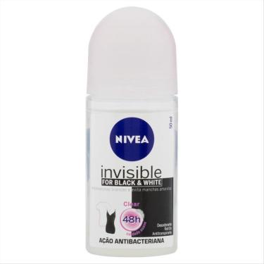 Imagem de Desod Nivea Invisible For Black & White Clear Roll-On 50 Ml