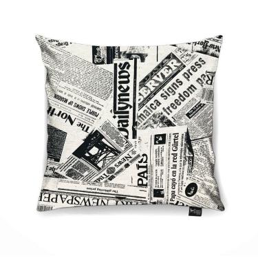 Imagem de Capa para Almofada Tecido Estampado Jornal Linho D19 - D`rossi