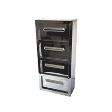 Imagem de Caixa Correio Condomínio Detrás Chapa Inox e Chave 4 Módulo