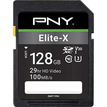 Imagem de PNY Cartão de memória flash Elite-X Classe 10 U3 V30 SDXC de 128 GB