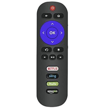 Imagem de Substituição de controle remoto para TCL Roku TV 32S301 com botões Netflix-Sling-Hulu-Amazon