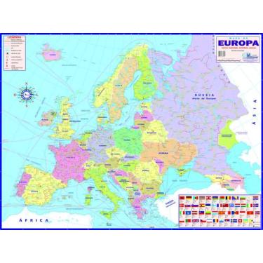 Imagem de Mapa Europa Politico Escolar 120X 90cm - Spmix