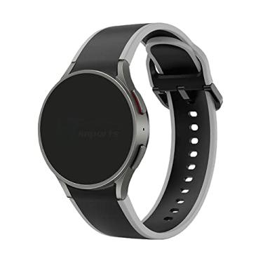 Imagem de Pulseira Bicolor LTIMPORTS, compativel com Galaxy Watch 6 - Galaxy Watch6 Classic - Galaxy Watch 5 - Galaxy Watch5 Pro - Galaxy Watch 4 - Galaxy Watch4 Classic (Preto-Cinza)
