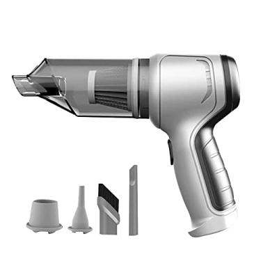 Imagem de ERYUE Aspirador de pó,Aspirador de pó sem fio portátil coletor de pó doméstico 3 em 1 soprador de sucção multifuncional coletor de pó seco e úmido de uso duplo