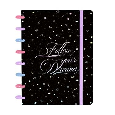 Imagem de Caderno Disco Inteligente A5 Cosmos Planetas Estrelas Preto