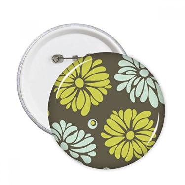 Imagem de Flor Amarela Crisântemo Flor Flor Alfinetes Redondos Botão Emblema Decoração Acessório 5pcs