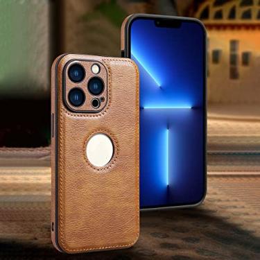 Imagem de Capa de couro de luxo para iPhone 14 13 12 11 Pro MAX XS XR 7 8 6S Plus Silicone Full Back Cover, marrom, para iPhone11Pro