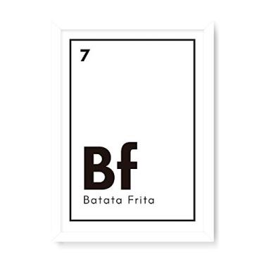 Imagem de Arte Maníacos Quadro Decorativo Batata Frita Elemento - 23x16,25cm (Moldura em laca branca)