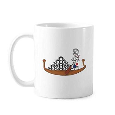 Imagem de Panamá, barco de madeira, mamãe, futebol, barco, caneca, cerâmica, café, porcelana, louça, louça