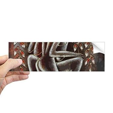 Imagem de DIYthinker Adesivo retangular com ilustração de personagens abstratos de estilo moderno para notebook, janela