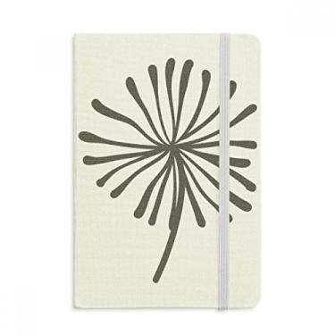 Imagem de Caderno de flores com desenho de dente-de-leão oficial de tecido capa dura diário clássico