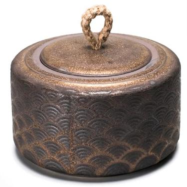 Imagem de Vasilha de chá de porcelana de cerâmica para armazenamento de comida, conjunto de chá criativo para decoração de casa