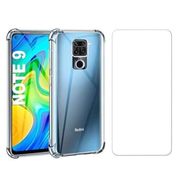 Imagem de Kit De Capa Anti Impacto e Película De Vidro Para Xiaomi Redmi Note 9