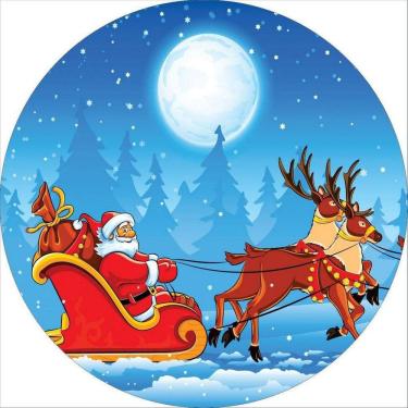 Imagem de Painel Redondo 3D Sublimado Natal Frd-1808