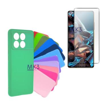 Imagem de Capa Capinha Case Colorida e Película 3D Compatível Com Poxo X6 Pro (Não Poco X6) (Verde)