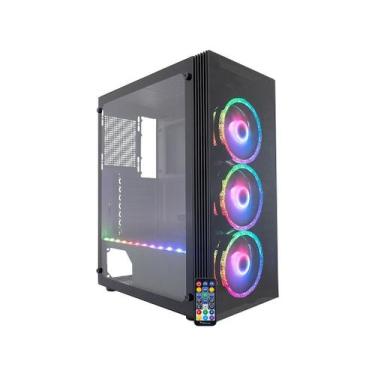 Imagem de Gabinete Gamer K-Mex Asgard Star Rgb Mid Tower - Atx Preto