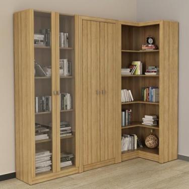 Imagem de Kit 3 Armários Multiuso de Escritório Amendoa