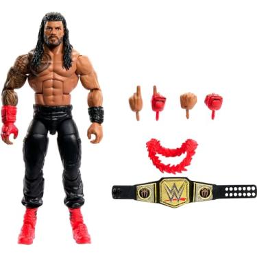 Imagem de Mattel WWE Elite Action Figure & Accessories, Series #110 Roman Reigns 6-inch Collectible with 25 Articulation Points & Swappable Hands