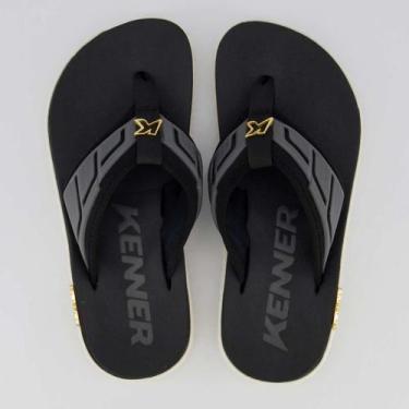 Imagem de Chinelo Kenner Kivah Full Force Preto e Branco, 38