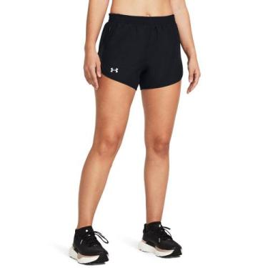 Imagem de Shorts de Corrida Feminino Under Armour Fly By 3, Preto, G