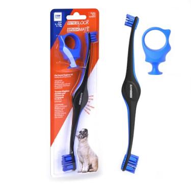 Imagem de Pacote combo de escova de dentes e bloco de mordidas para cães da Paw Ready para cachorros e gatos, tamanho pequeno para uso com animais de estimação entre 2 e 7 kg. Protege mãos e dedos durante a