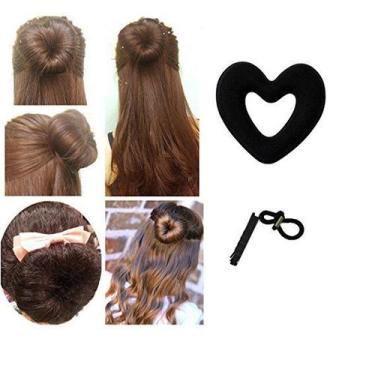 Imagem de Acessorios para penteado rápido de cabelo -Donut  formato de coração -