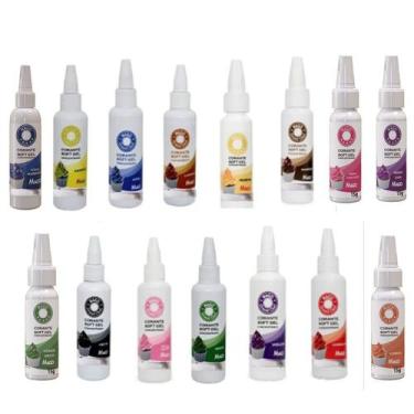 Imagem de Kit 15 Corante Alimentício Soft Gel Mago 15ml Confeitaria