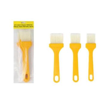 Imagem de Kit Com 3 Peças Trincha Pincel Para Pintura Tinta Multiuso - KNF