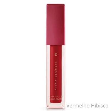 Imagem de Batom Líquido Niina Secrets Skinny Matte, Vermelho Hibisco