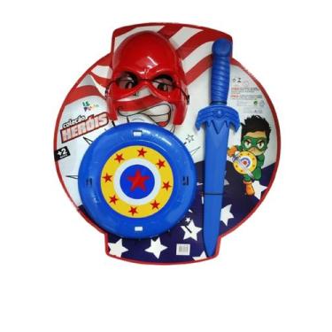 Imagem de Brinquedo Infantil América Herói Com Espada + Escudo + Máscara - Le Pl