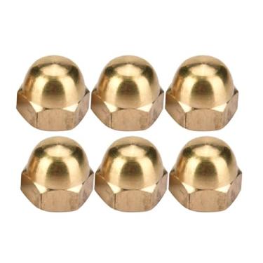 Imagem de Tampa de Cabeça de Cúpula de Porca de Bolota de Bronze Conjunto de Porcas Sextavadas Fixadores de Veículos M3-M12 para Carros Triciclos Veículos Elétricos (M8(10PCS))