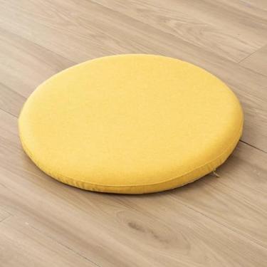 Imagem de NUOKEI Almofada redonda antiderrapante para assento de escritório removível para cadeira de inverno para quatro estações almofada de espuma viscoelástica respirável para cadeira de mesa e cadeiras de