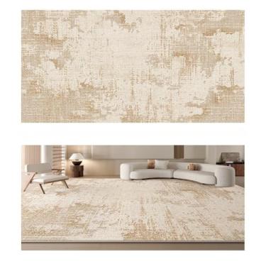 Imagem de Tapete Bege Abstrato Creme Sala de Estar Tapetes Decorativos de Luxo Tamanho Grande Tapete Fácil de Limpar Sofá Quarto Tapetes, AX044,3,A,80x160cm