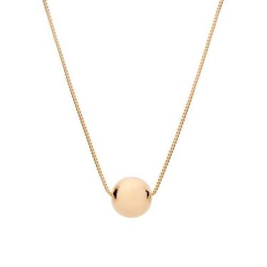 Imagem de Colar Rommanel Banhado Ouro Bola Dourada 10mm Catálogo