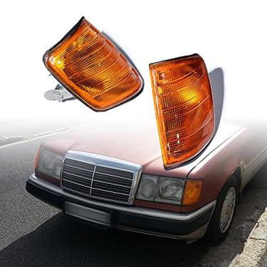 Imagem de Anzios Capa de seta de luz de canto âmbar esquerda direita compatível com Mercedes E-Class W124 1985-1995 lado do motorista do passageiro