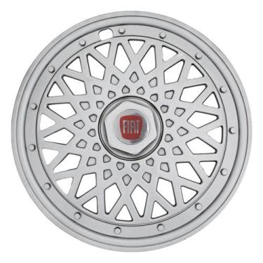 Imagem de Calota 601ar-pta aro 14 aro de pressão + emblema de papel fiat vermelh