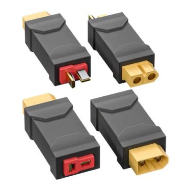 Imagem de Goupchn 2 pares XT60 macho fêmea para plugue T macho fêmea conectores adaptadores conversores sem fio para carro RC avião lipo bateria ESC