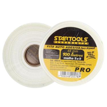 Imagem de Fita Telada Para Drywall 48mmX100m Malha 9x9 1un Autocolante - STARTOO