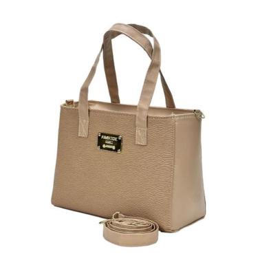 Imagem de Bolsa Feminina linda Tote transversal Ventureles tamanho médio, Amêndo