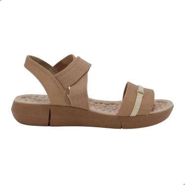 Imagem de Sandália Feminina Anabela Modare Nude e Creme