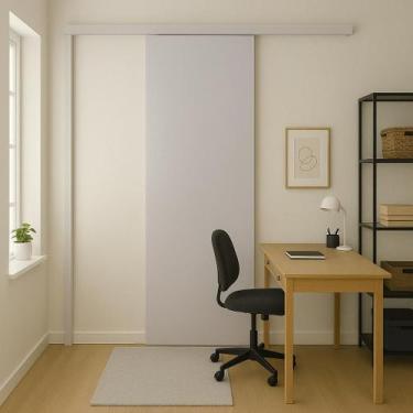 Imagem de Porta de Correr Laqueada Branca - Vanin Portas e Janelas, 210x70