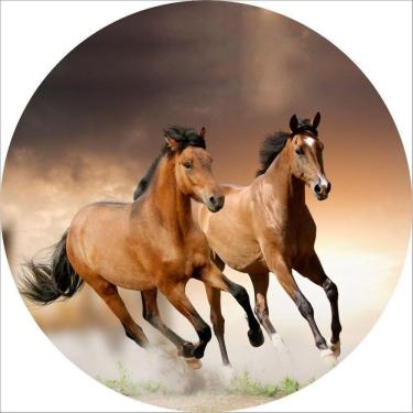 Imagem de Painel Redondo 3D Sublimado Cavalo Country Frd-3329