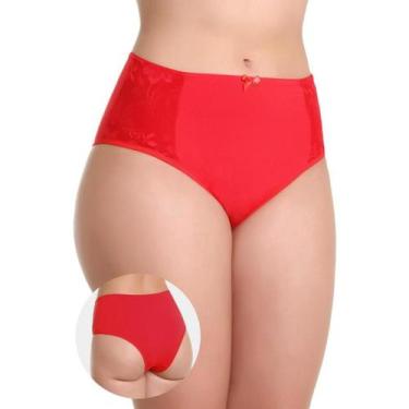 Imagem de Calcinha Dia a Dia IMI Lingerie Cós Alto Cintura Alta Em Microfibra Pó