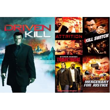 Imagem de GOGO2 Driven To Kill [Dvd] + 4 Filmes Bônus De Steven Seagal, Attrition / Switch Mercenary For Justice Hoje Você Morre
