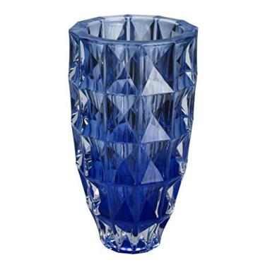 Imagem de Vaso Diamond Crystal, Cristal Ecologico, Azul, Bohemia