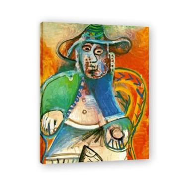 Imagem de Murais do velho sentado Diego Rivera – Arte do realismo socialista mexicano, muralista do século 793, coleção clássica do museu de Nova York para decoração de casa 20 x 26 cm