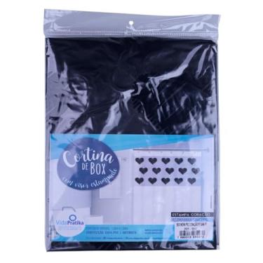 Imagem de Cortina para Box 138x198cm PVC com Ilhós Vida Pratika Preta