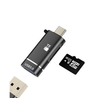 Imagem de Adaptador USB C para leitor de cartão micro SD (2 em 1) para Apple OTG 3.0 para iPhone 16 15 Pro Max tipo C MacBook câmera digital TF transferência de memória para iPad compatível com Samsung S25